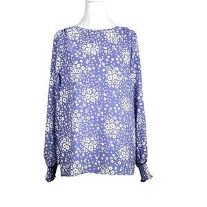 MICHAEL Michael Kors Top Womens Size S Purple Smocked Dainty Delicate Loose Fit